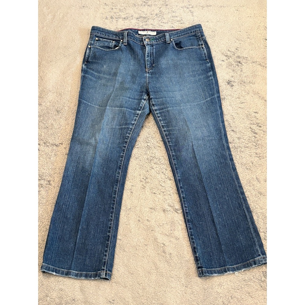 Tommy Hilfiger Jeans Womens 34x26 Hipster Boot Blue Denim Stretch Medium Wash